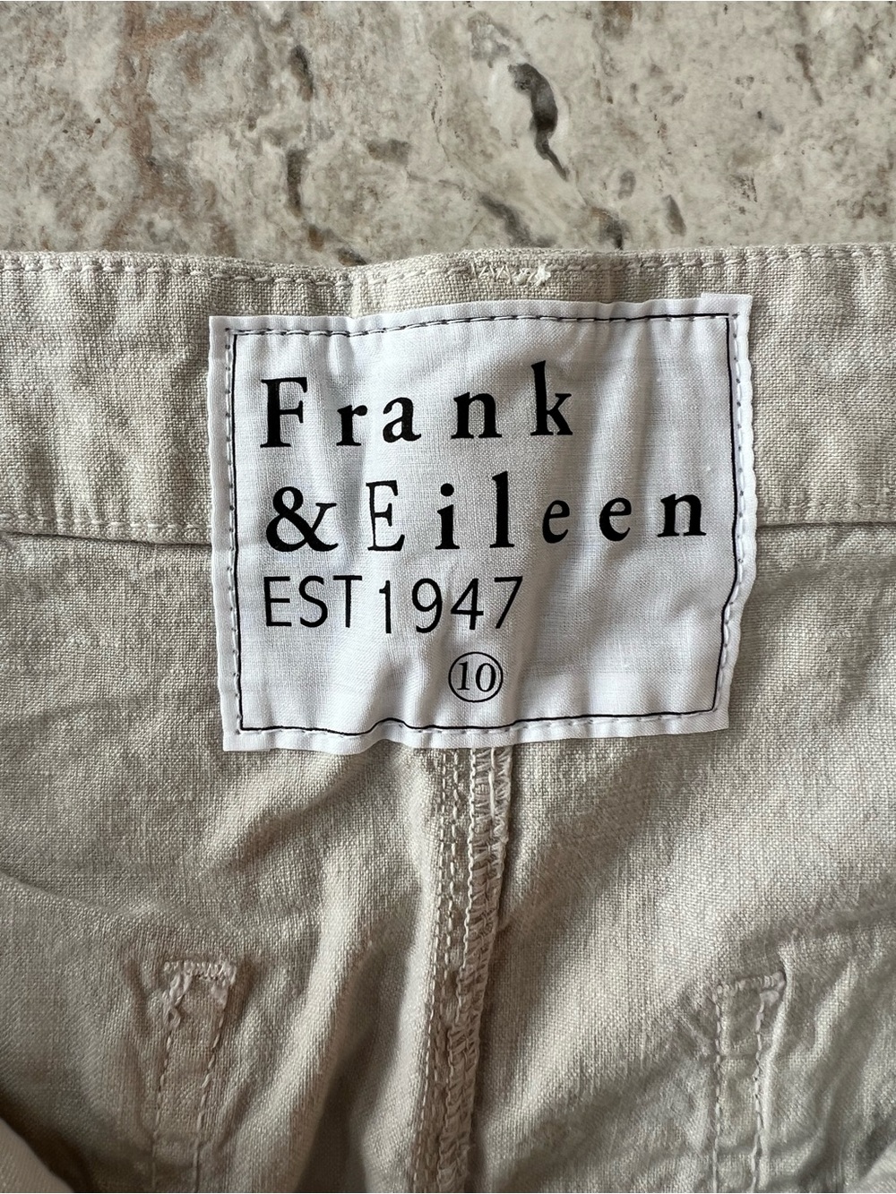 Frank & Eileen Italian Performance Linen Jameson Utility Skirt Pockets, size 10 - Picture 7 of 12